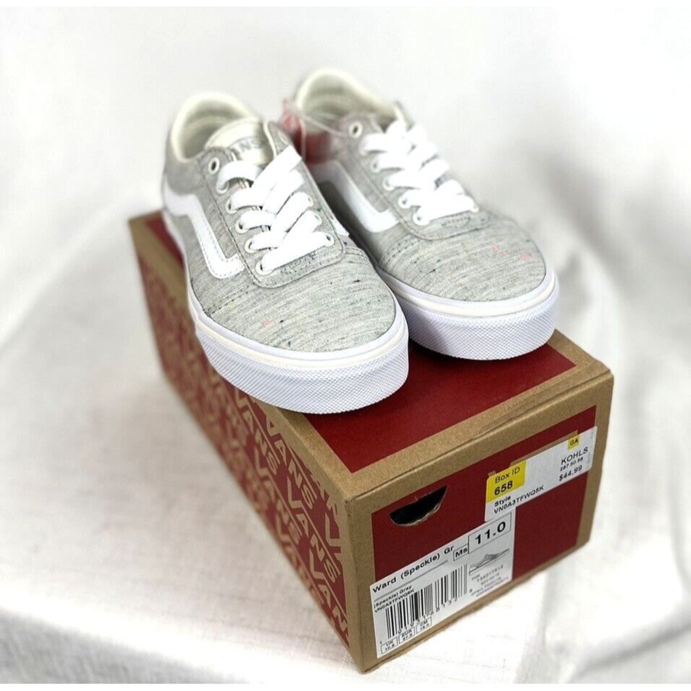 Vans Ward Speckle Gray Skate Shoes Girls Size 11 Lace up Brand New in Box
